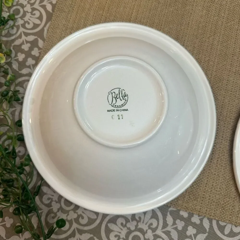 Bella‎ Ceramica Gone Fishing 2 Piece Multipurpose 8.7” Bowls
